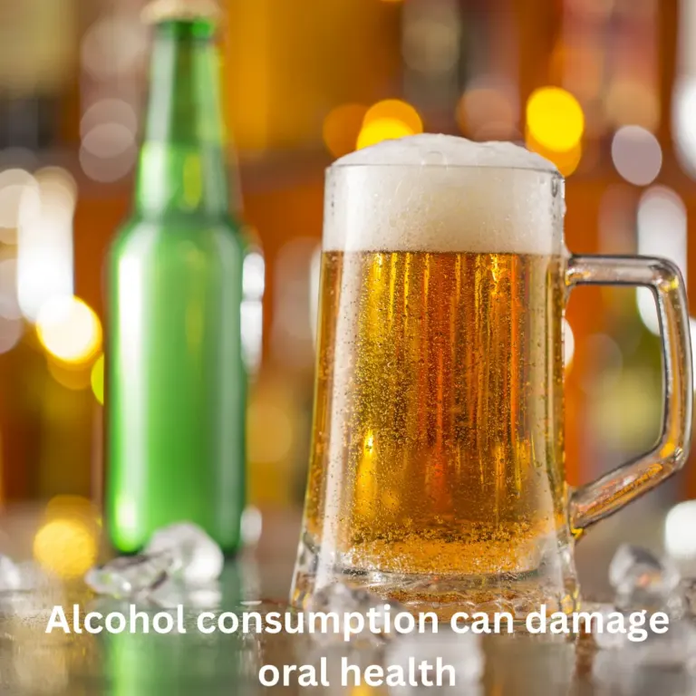 Alcohol consumption can damage oral health