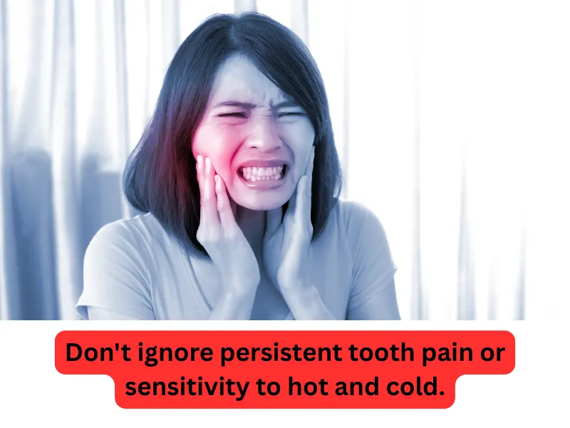 Person experiencing tooth sensitivity to cold water and jaw pain.