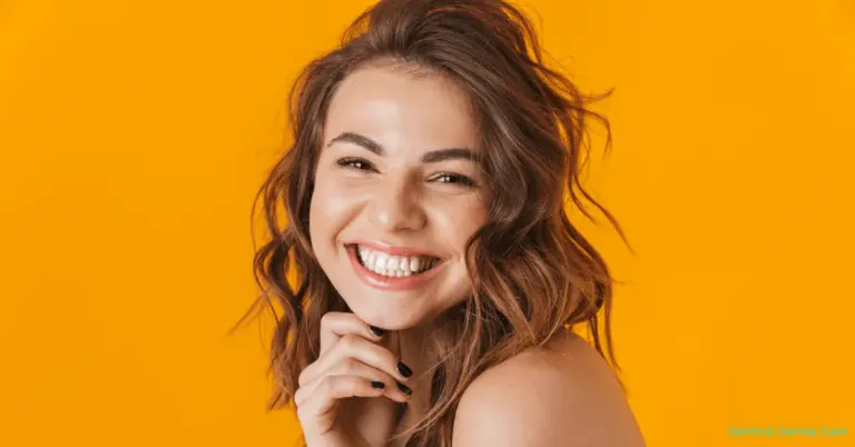 Confident bright smile after professional teeth whitening treatment.