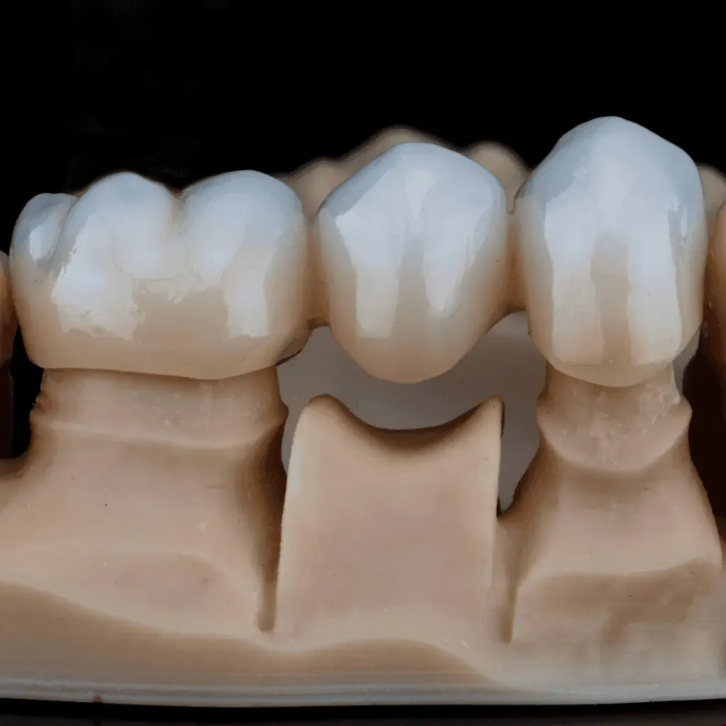 Three-unit dental bridge at Dentick Dental Care, Bengaluru