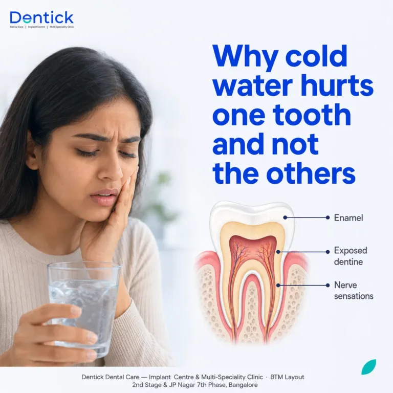 Dental clinic bangalore tooth sensitivity BTM layout 2026 08 — Dentick Dental Care, Bengaluru