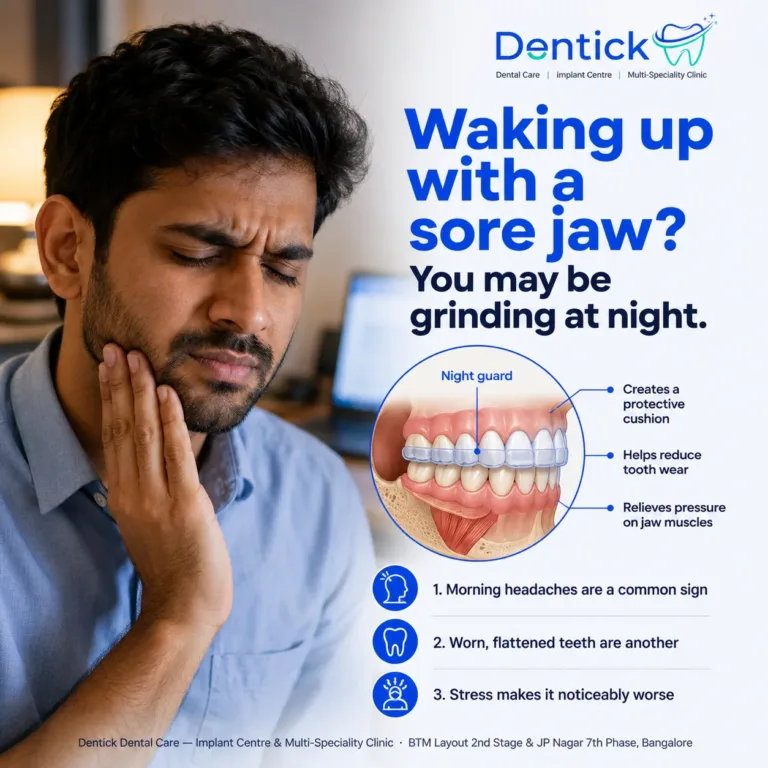 Night guard teeth grinding bruxism night guards BTM layout 2026 08 — Dentick Dental Care, Bengaluru