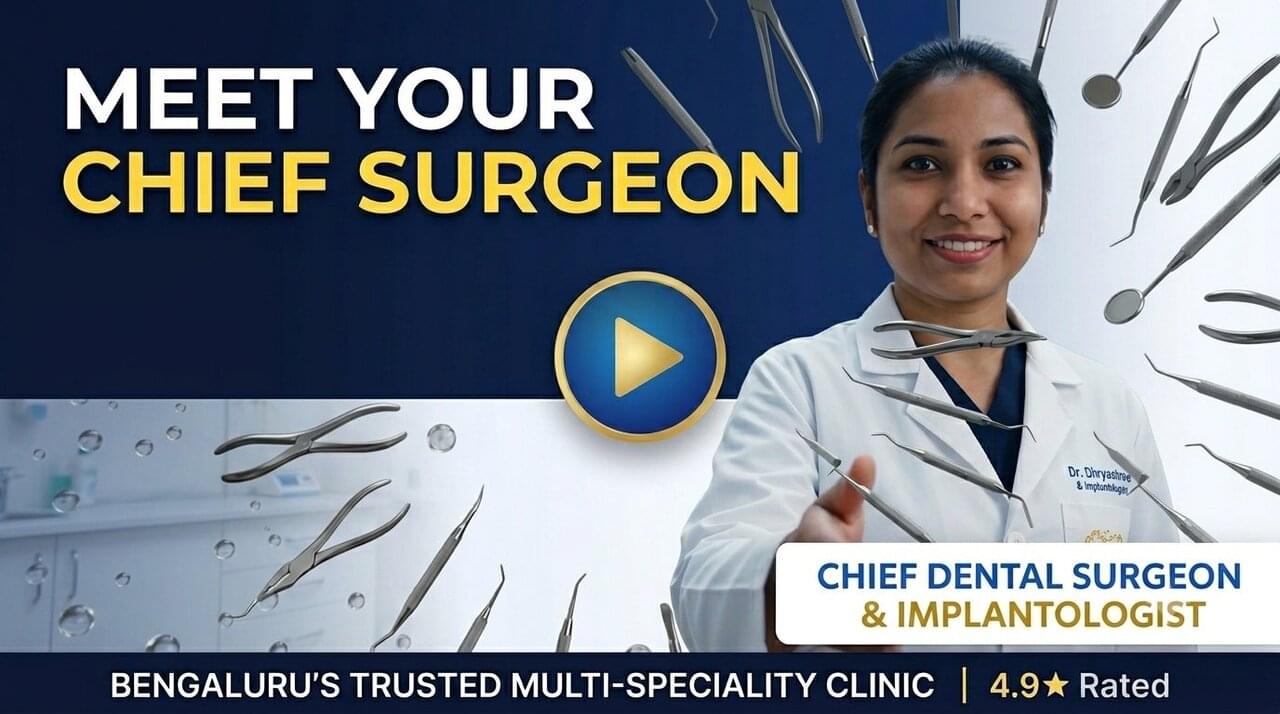 Dr. V. Divyashree — Chief Dental Surgeon & Implantologist at Dentick Dental Care, Bengaluru